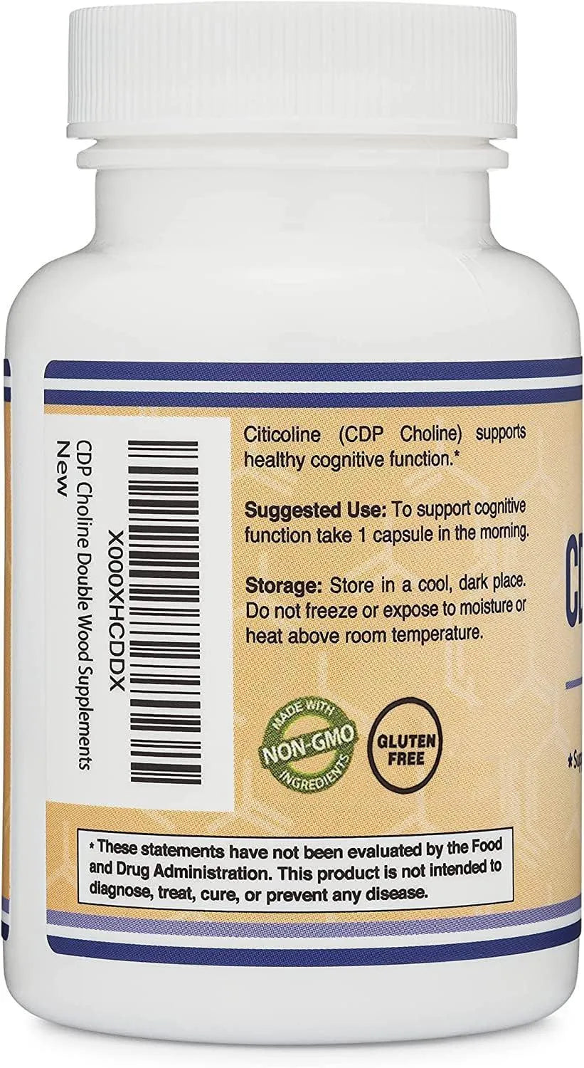 DOUBLE WOOD SUPPLEMENTS - Double Wood Supplements CDP Choline (Citicoline) 300Mg. 60 Capsulas - The Red Vitamin MX - Suplementos Alimenticios - {{ shop.shopifyCountryName }}