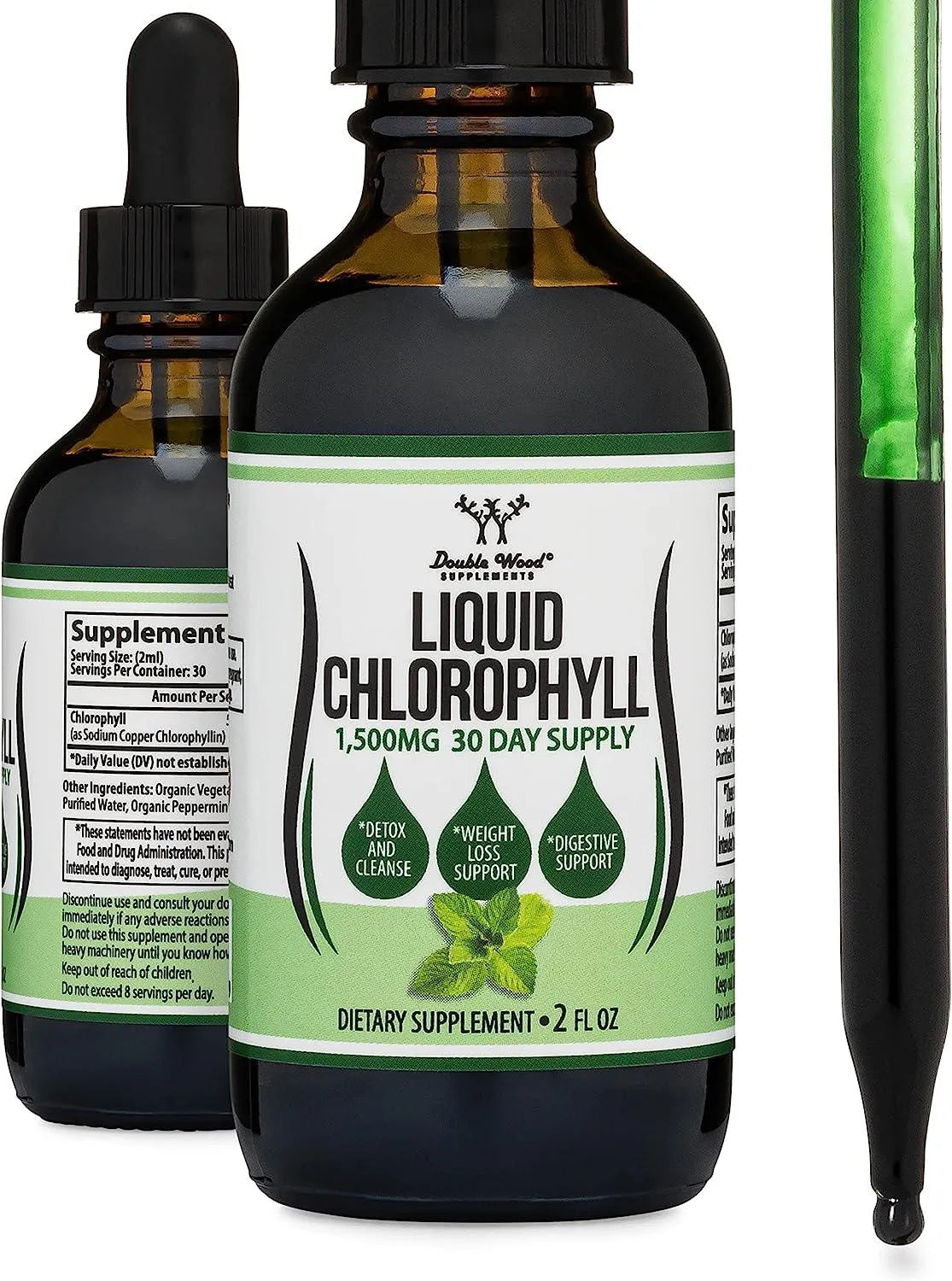 DOUBLE WOOD SUPPLEMENTS - Double Wood Supplements Chlorophyll Liquid Drops 2 Fl. Oz. - The Red Vitamin MX - Suplementos Alimenticios - {{ shop.shopifyCountryName }}