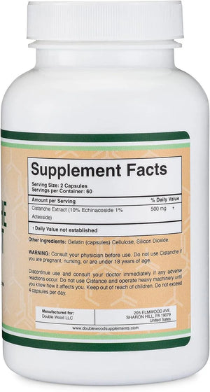 DOUBLE WOOD SUPPLEMENTS - Double Wood Supplements Cistanche Tubulosa Extract 500Mg. 120 Capsulas - The Red Vitamin MX - Suplementos Alimenticios - {{ shop.shopifyCountryName }}