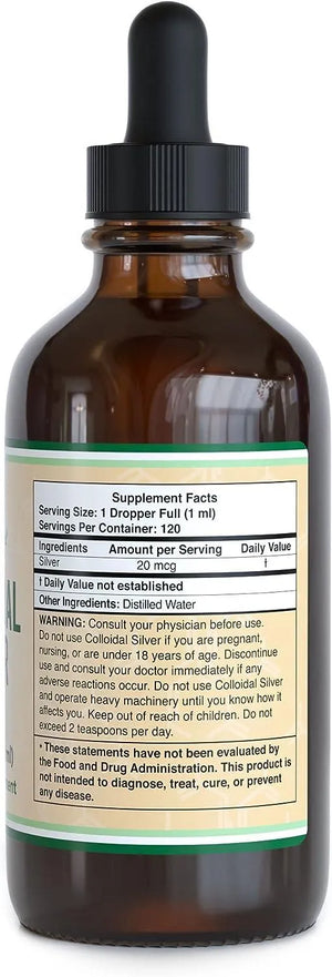 DOUBLE WOOD SUPPLEMENTS - Double Wood Supplements Colloidal Silver Liquid 20 PPM 120Ml. - The Red Vitamin MX - Suplementos Alimenticios - {{ shop.shopifyCountryName }}