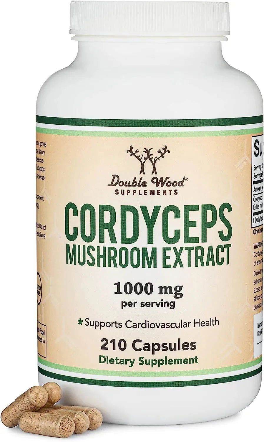 DOUBLE WOOD SUPPLEMENTS - Double Wood Supplements Cordyceps Sinensis Mushroom Extract 1000Mg. 210 Capsulas - The Red Vitamin MX - Suplementos Alimenticios - {{ shop.shopifyCountryName }}