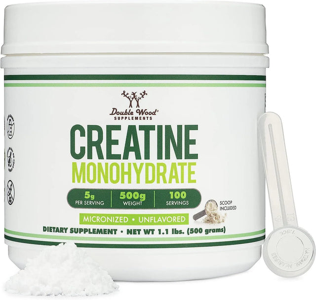 DOUBLE WOOD SUPPLEMENTS - Double Wood Supplements Creatine Monohydrate Powder 100 Servicios 500Gr. - The Red Vitamin MX - Suplementos Alimenticios - {{ shop.shopifyCountryName }}