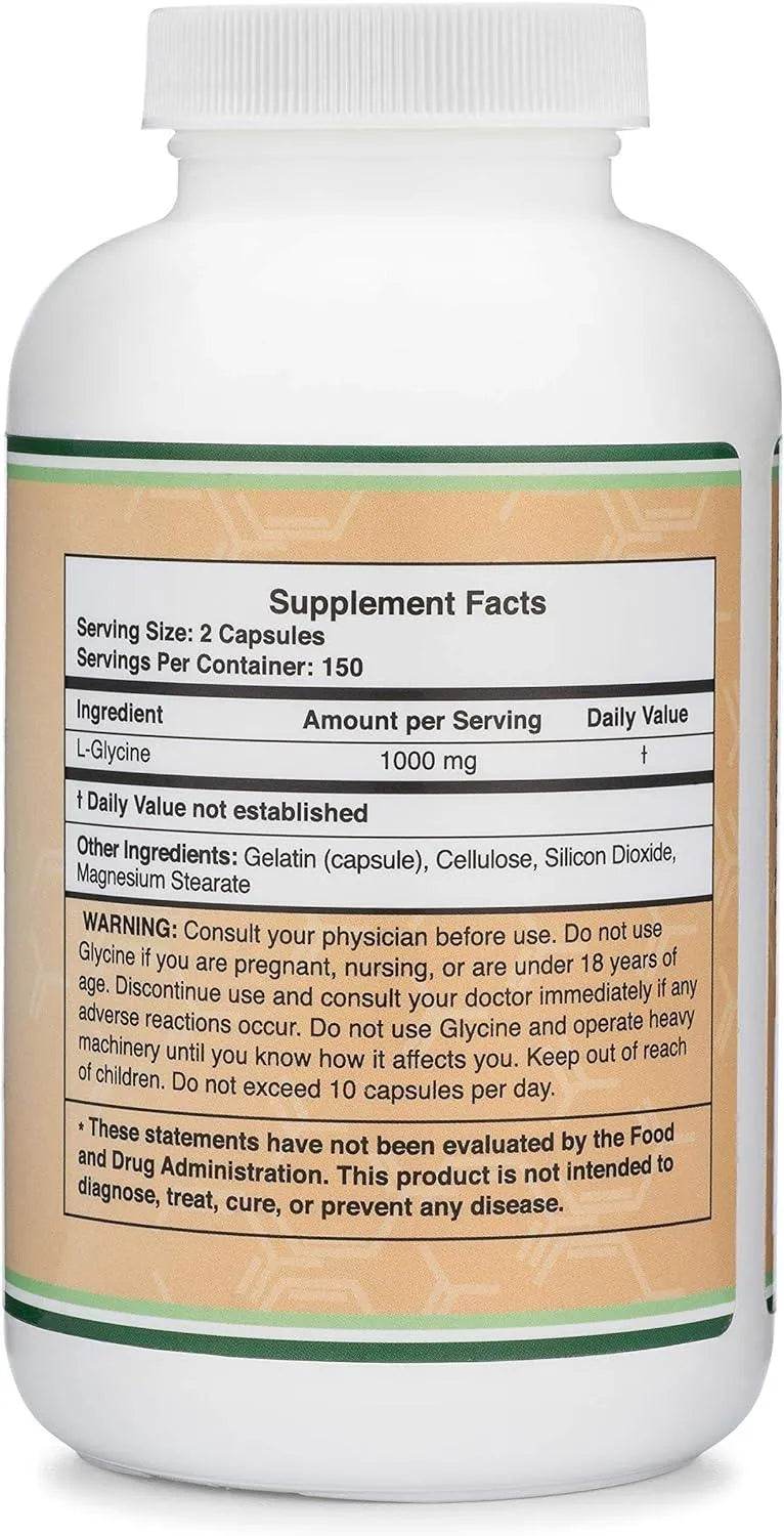 DOUBLE WOOD SUPPLEMENTS - Double Wood Supplements Glycine 1000Mg. 300 Capsulas - The Red Vitamin MX - Suplementos Alimenticios - {{ shop.shopifyCountryName }}