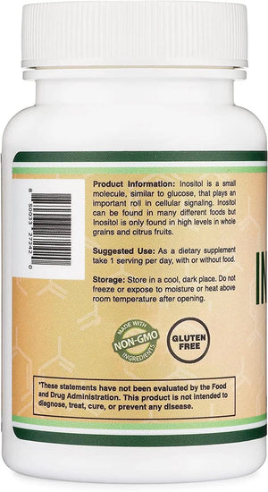 DOUBLE WOOD SUPPLEMENTS - Double Wood Supplements Inositol Myo Inositol 1000Mg. 60 Capsulas - The Red Vitamin MX - Suplementos Alimenticios - {{ shop.shopifyCountryName }}