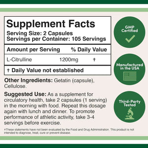 DOUBLE WOOD SUPPLEMENTS - Double Wood Supplements L Citrulline 1200Mg. 210 Capsulas - The Red Vitamin MX - Suplementos Alimenticios - {{ shop.shopifyCountryName }}