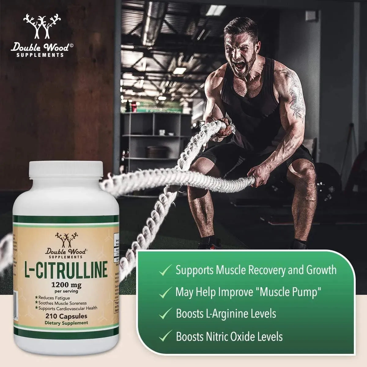 DOUBLE WOOD SUPPLEMENTS - Double Wood Supplements L Citrulline 1200Mg. 210 Capsulas - The Red Vitamin MX - Suplementos Alimenticios - {{ shop.shopifyCountryName }}