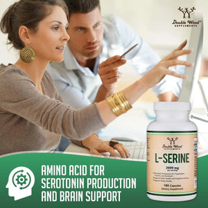 DOUBLE WOOD SUPPLEMENTS - Double Wood Supplements L-Serine 2000Mg. 180 Capsulas - The Red Vitamin MX - Suplementos Alimenticios - {{ shop.shopifyCountryName }}