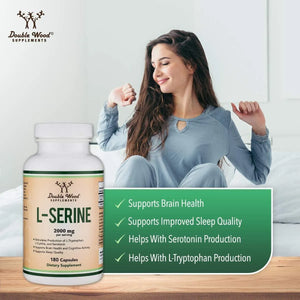 DOUBLE WOOD SUPPLEMENTS - Double Wood Supplements L-Serine 2000Mg. 180 Capsulas - The Red Vitamin MX - Suplementos Alimenticios - {{ shop.shopifyCountryName }}