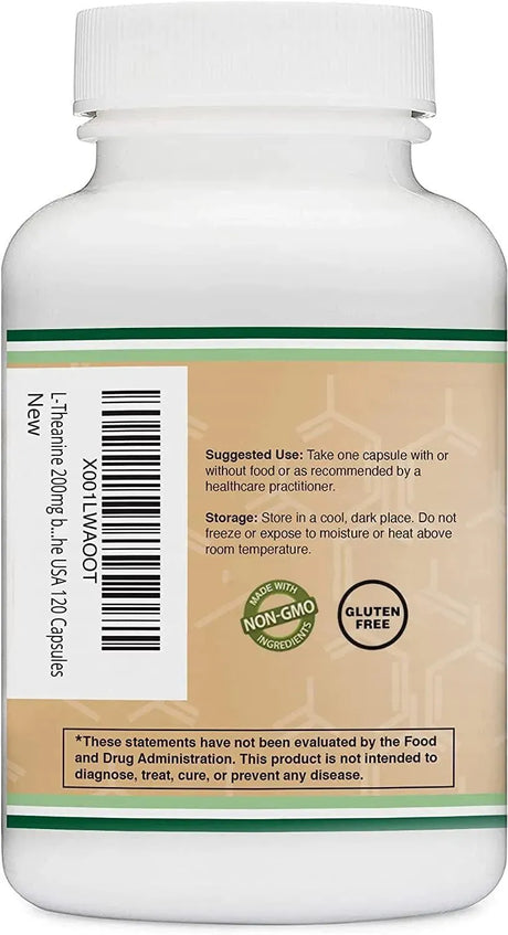 DOUBLE WOOD SUPPLEMENTS - Double Wood Supplements L-Theanine Supplement 200Mg. 120 Capsulas - The Red Vitamin MX - Suplementos Alimenticios - {{ shop.shopifyCountryName }}