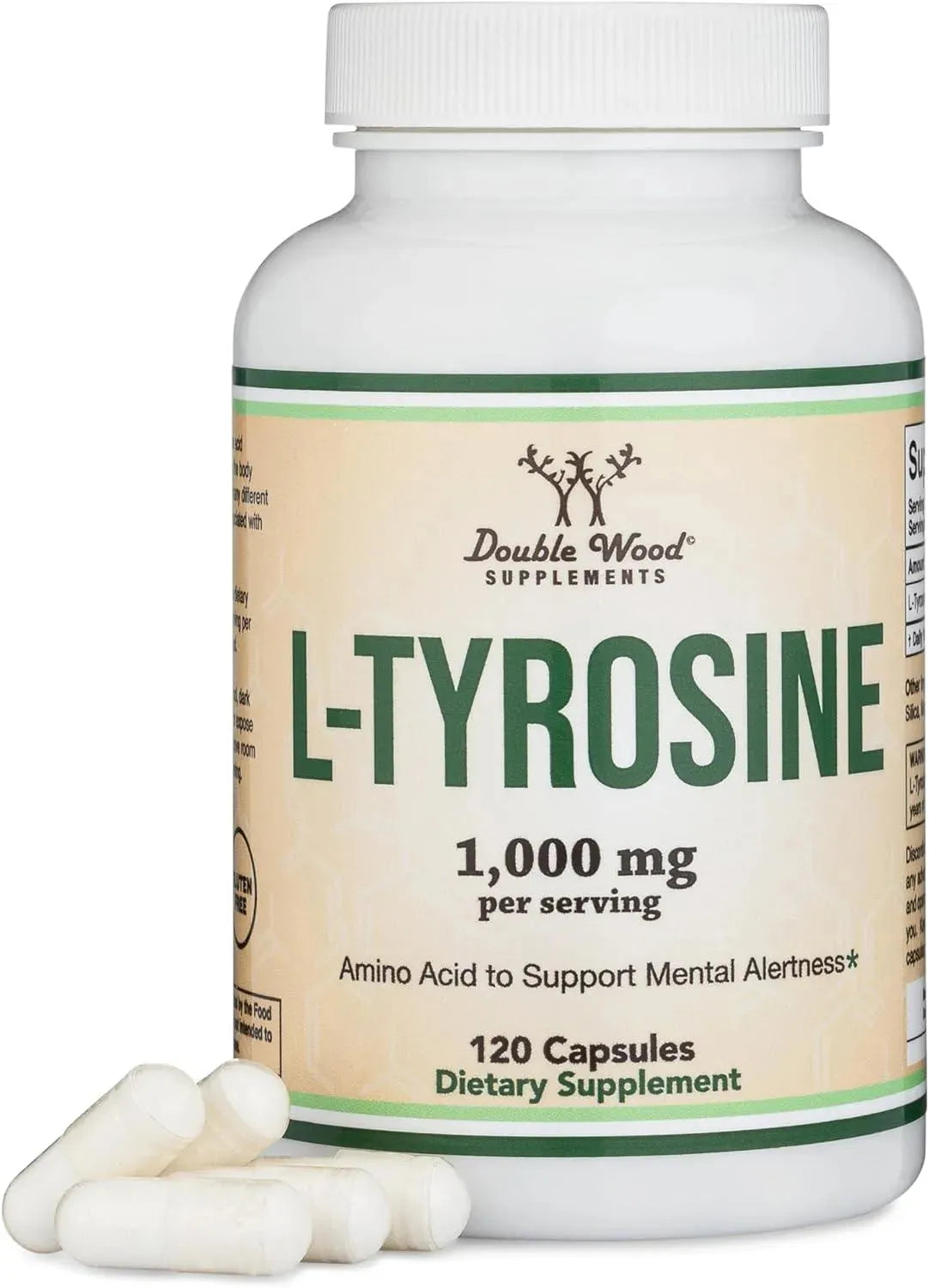 DOUBLE WOOD SUPPLEMENTS - Double Wood Supplements L-Tyrosine 1,000Mg. 120 Capsulas - The Red Vitamin MX - Suplementos Alimenticios - {{ shop.shopifyCountryName }}