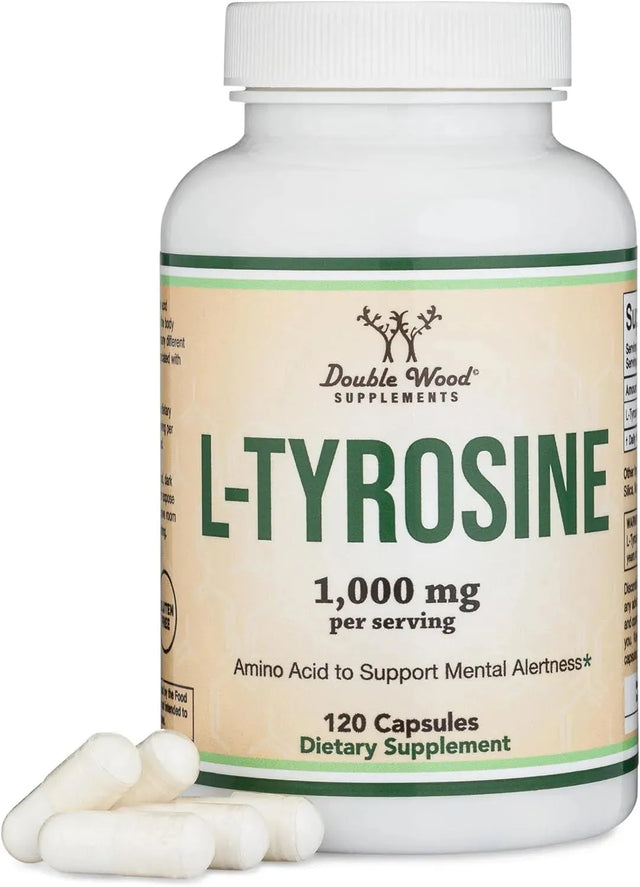 DOUBLE WOOD SUPPLEMENTS - Double Wood Supplements L-Tyrosine 1,000Mg. 120 Capsulas - The Red Vitamin MX - Suplementos Alimenticios - {{ shop.shopifyCountryName }}