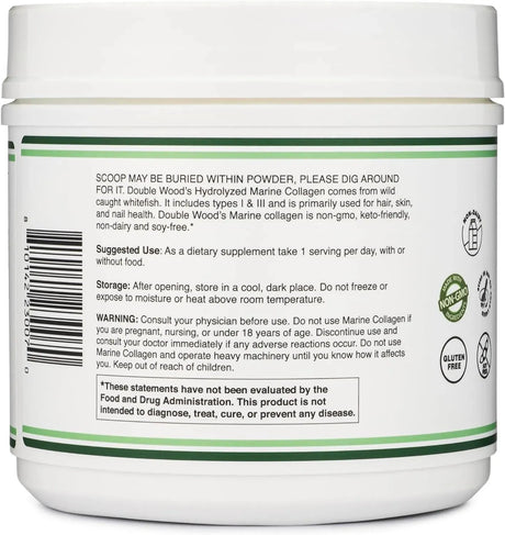 DOUBLE WOOD SUPPLEMENTS - Double Wood Supplements Marine Collagen Powder 456Gr. - The Red Vitamin MX - Suplementos Alimenticios - {{ shop.shopifyCountryName }}