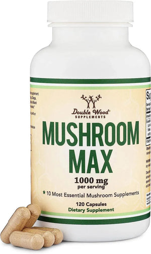 DOUBLE WOOD SUPPLEMENTS - Double Wood Supplements Mushroom Max 1000Mg. 120 Capsulas - The Red Vitamin MX - Suplementos Alimenticios - {{ shop.shopifyCountryName }}