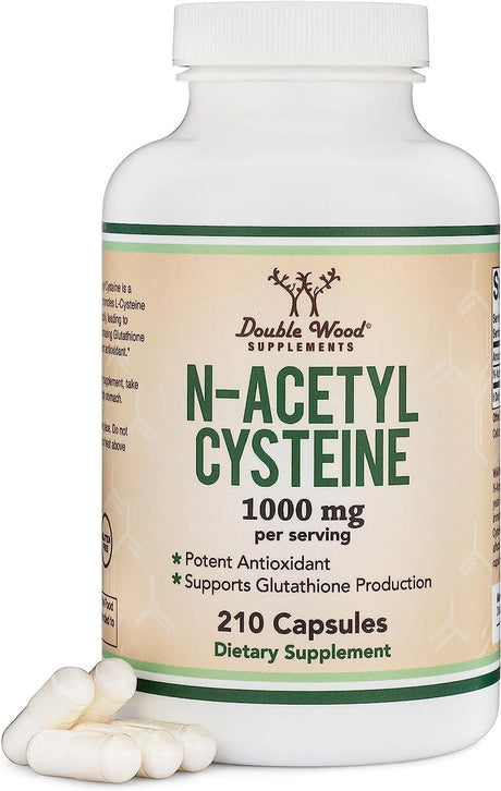 DOUBLE WOOD SUPPLEMENTS - Double Wood Supplements NAC Supplement N-Acetyl Cysteine 1000Mg. 210 Capsulas - The Red Vitamin MX - Suplementos Alimenticios - {{ shop.shopifyCountryName }}