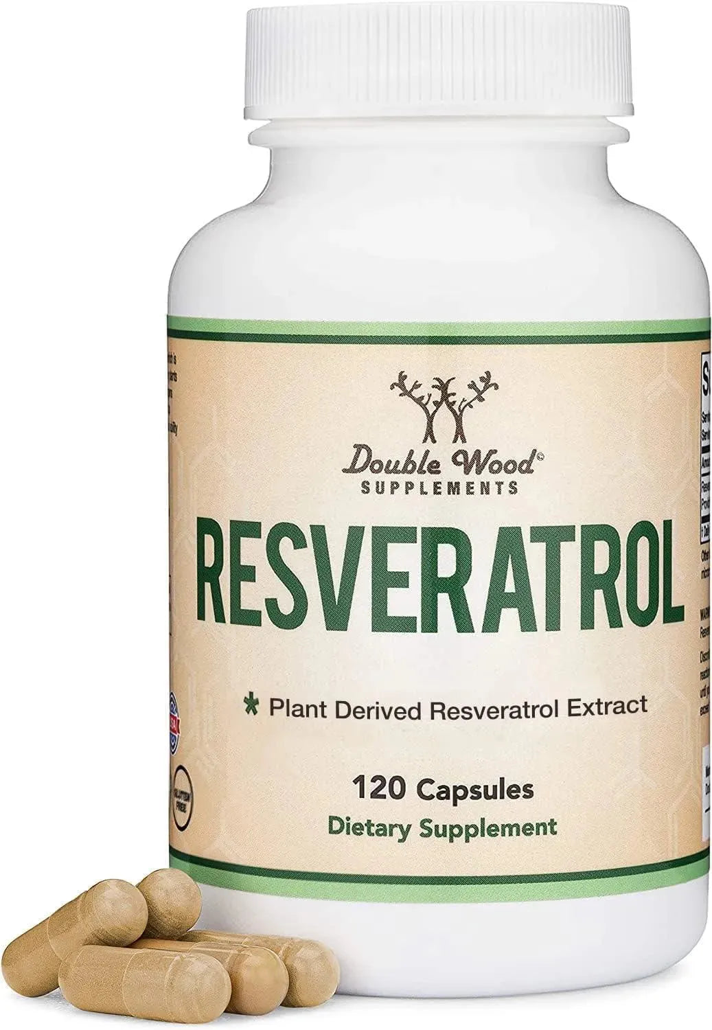 DOUBLE WOOD SUPPLEMENTS - Double Wood Supplements Resveratrol 500Mg. 120 Capsulas - The Red Vitamin MX - Suplementos Alimenticios - {{ shop.shopifyCountryName }}