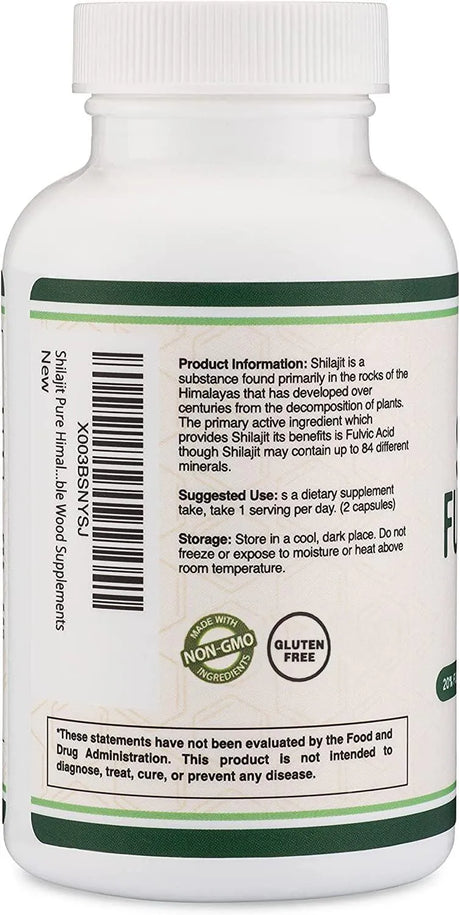 DOUBLE WOOD SUPPLEMENTS - Double Wood Supplements Shilajit Pure Himalayan Capsules 20% Fulvic Acid Supplement 120 Capsulas - The Red Vitamin MX - Suplementos Alimenticios - {{ shop.shopifyCountryName }}