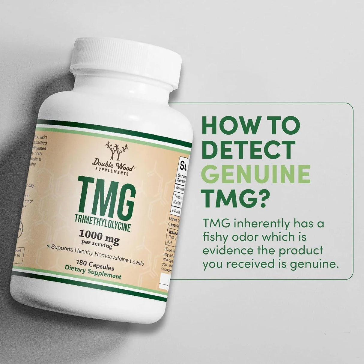 DOUBLE WOOD SUPPLEMENTS - Double Wood Supplements TMG Trimethylglycine 1000Mg. 180 Capsulas - The Red Vitamin MX - Suplementos Alimenticios - {{ shop.shopifyCountryName }}