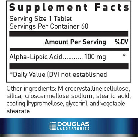 DOUGLAS LABORATORIES - Douglas Laboratories Alpha-Lipoic Acid 60 Tabletas - The Red Vitamin MX - Suplementos Alimenticios - {{ shop.shopifyCountryName }}