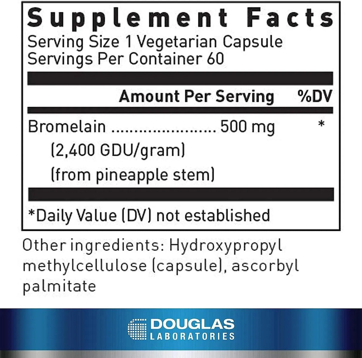 DOUGLAS LABORATORIES - Douglas Laboratories Bromelain 500Mg. 60 Capsulas - The Red Vitamin MX - Suplementos Alimenticios - {{ shop.shopifyCountryName }}