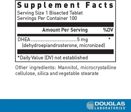 DOUGLAS LABORATORIES - Douglas Laboratories DHEA 5Mg. 100 Tabletas - The Red Vitamin MX - Suplementos Alimenticios - {{ shop.shopifyCountryName }}