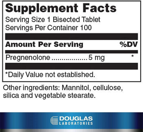 DOUGLAS LABORATORIES - Douglas Laboratories Pregnenolone 5Mg. 100 Tabletas - The Red Vitamin MX - Suplementos Alimenticios - {{ shop.shopifyCountryName }}