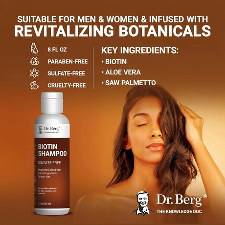 DR. BERG - Dr. Berg Biotin Shampoo for Women & Men 236Ml. - The Red Vitamin MX - Shampoo Para Cabello - {{ shop.shopifyCountryName }}