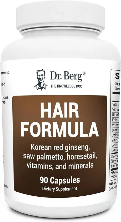 DR. BERG - Dr. Berg Hair Formula All in One Vitamins for Hair, Skin & Nail 90 Capsulas - The Red Vitamin MX - Suplementos Alimenticios - {{ shop.shopifyCountryName }}