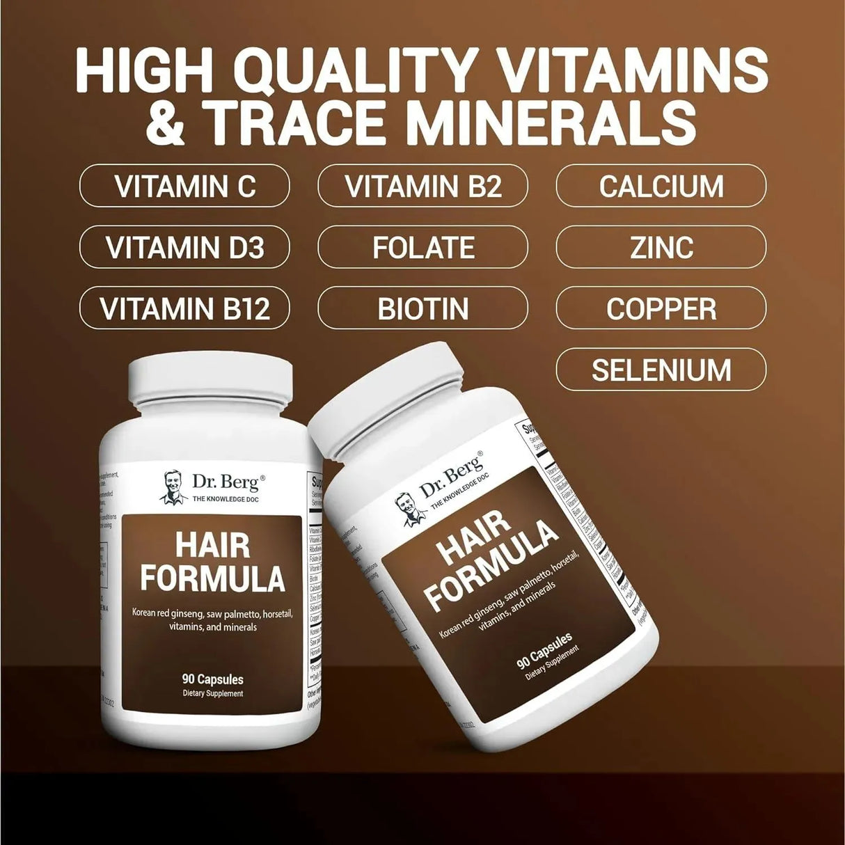 DR. BERG - Dr. Berg Hair Formula All in One Vitamins for Hair, Skin & Nail 90 Capsulas - The Red Vitamin MX - Suplementos Alimenticios - {{ shop.shopifyCountryName }}