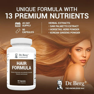 DR. BERG - Dr. Berg Hair Formula All in One Vitamins for Hair, Skin & Nail 90 Capsulas - The Red Vitamin MX - Suplementos Alimenticios - {{ shop.shopifyCountryName }}