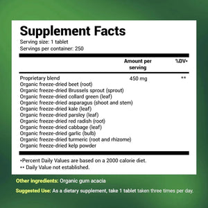 DR. BERG - Dr. Berg's Greens Superfood Cruciferous Vegetable 250 Tabletas - The Red Vitamin MX - Suplementos Alimenticios - {{ shop.shopifyCountryName }}