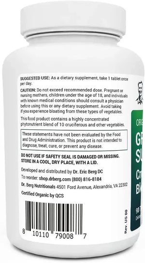 DR. BERG - Dr. Berg's Greens Superfood Cruciferous Vegetable 90 Tabletas - The Red Vitamin MX - Suplementos Alimenticios - {{ shop.shopifyCountryName }}