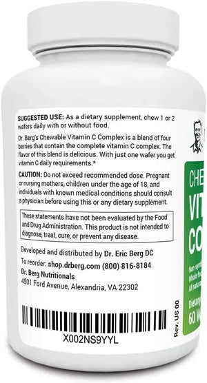DR. BERG - Dr. Berg's Vitamin C Complex 60 Tabletas Masticables - The Red Vitamin MX - Suplementos Alimenticios - {{ shop.shopifyCountryName }}