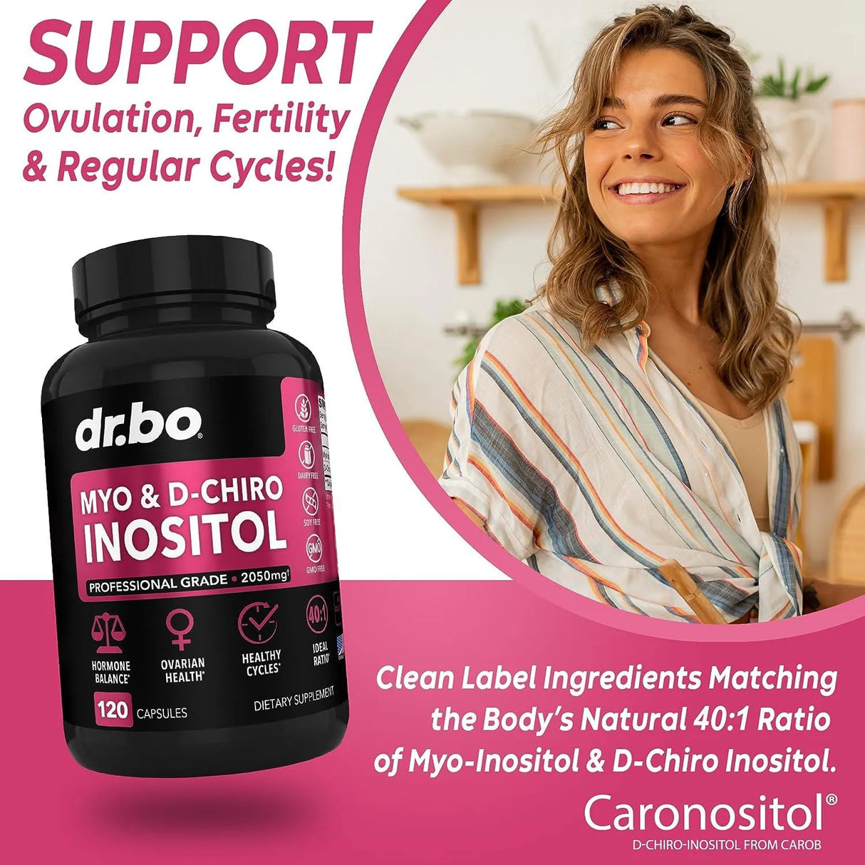 DR. BO - DR. BO Myo-Inositol & D-Chiro Inositol 120 Capsulas - The Red Vitamin MX - Suplementos Alimenticios - {{ shop.shopifyCountryName }}