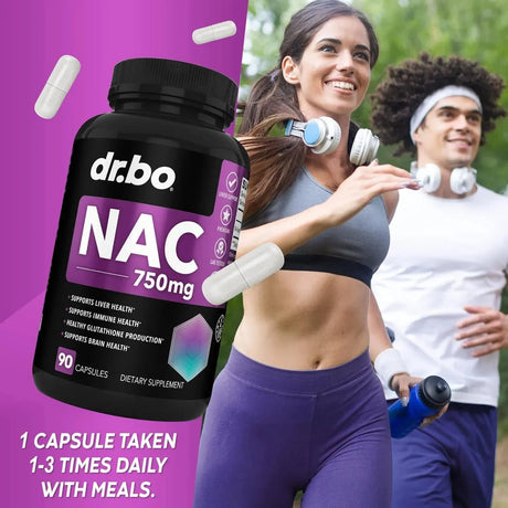 DR. BO - DR. BO NAC N-Acetyl Cysteine 750Mg. 90 Capsulas - The Red Vitamin MX - Suplementos Alimenticios - {{ shop.shopifyCountryName }}