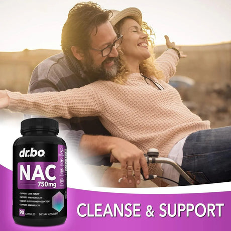 DR. BO - DR. BO NAC N-Acetyl Cysteine 750Mg. 90 Capsulas - The Red Vitamin MX - Suplementos Alimenticios - {{ shop.shopifyCountryName }}