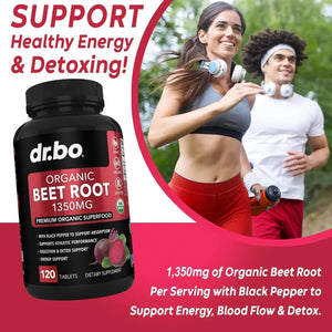 DR. BO - DR. BO Organic Beet Root Capsules 1350Mg. 120 Tabletas - The Red Vitamin MX - Suplementos Alimenticios - {{ shop.shopifyCountryName }}