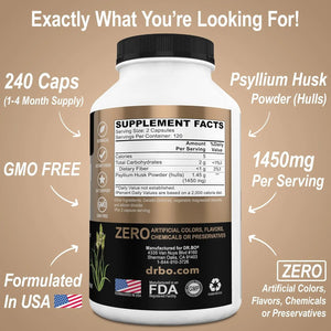 DR. BO - dr. bo Psyllium Husk 240 Capsulas - The Red Vitamin MX - Suplementos Alimenticios - {{ shop.shopifyCountryName }}