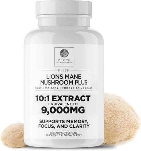 DR EMIL NUTRITION - DR EMIL NUTRITION 9000Mg. Organic Lions Mane Supplement 60 Capsulas - The Red Vitamin MX - Suplementos Alimenticios - {{ shop.shopifyCountryName }}