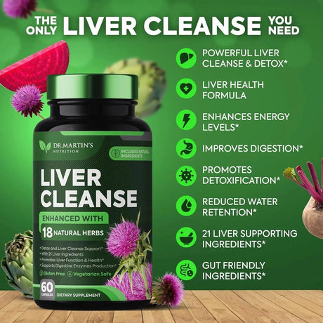 DR. MARTIN'S NUTRITION - DR. MARTIN'S NUTRITION Liver Cleanse Detox & Repair Formula 60 Capsulas - The Red Vitamin MX - Suplementos Alimenticios - {{ shop.shopifyCountryName }}