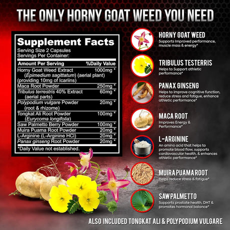 DR. MARTIN'S NUTRITION - Dr. Martin's Nutrition Super Strength 1590Mg. Horny Goat Weed 120 Capsulas - The Red Vitamin MX - Suplementos Alimenticios - {{ shop.shopifyCountryName }}