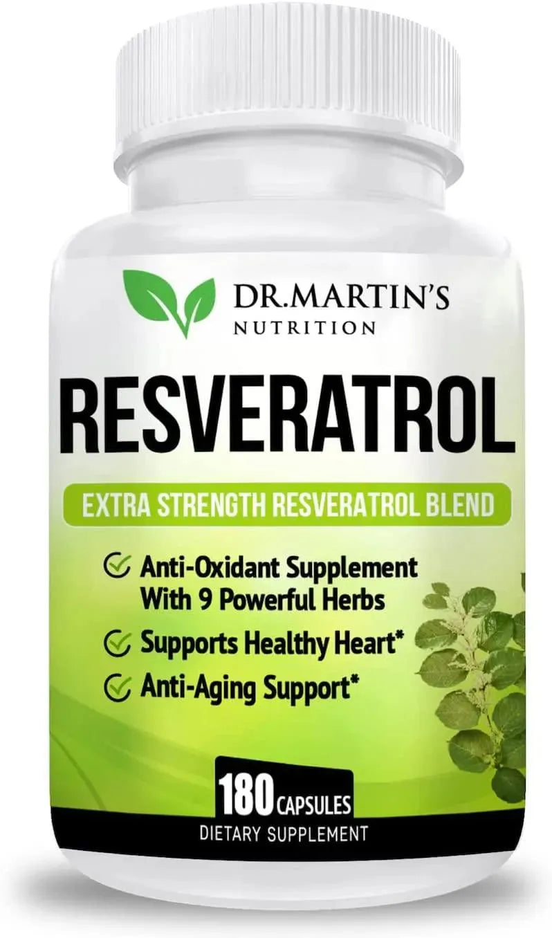 DR. MARTIN'S NUTRITION - Dr. Martin´s Nutrition Extra Strength Resveratrol 1568Mg. 180 Capsulas - The Red Vitamin MX - Suplementos Alimenticios - {{ shop.shopifyCountryName }}