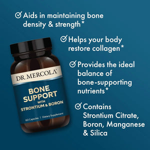 DR MERCOLA - Dr. Mercola Bone Support with Strontium & Boron 60 Capsulas - The Red Vitamin MX - Suplementos Alimenticios - {{ shop.shopifyCountryName }}