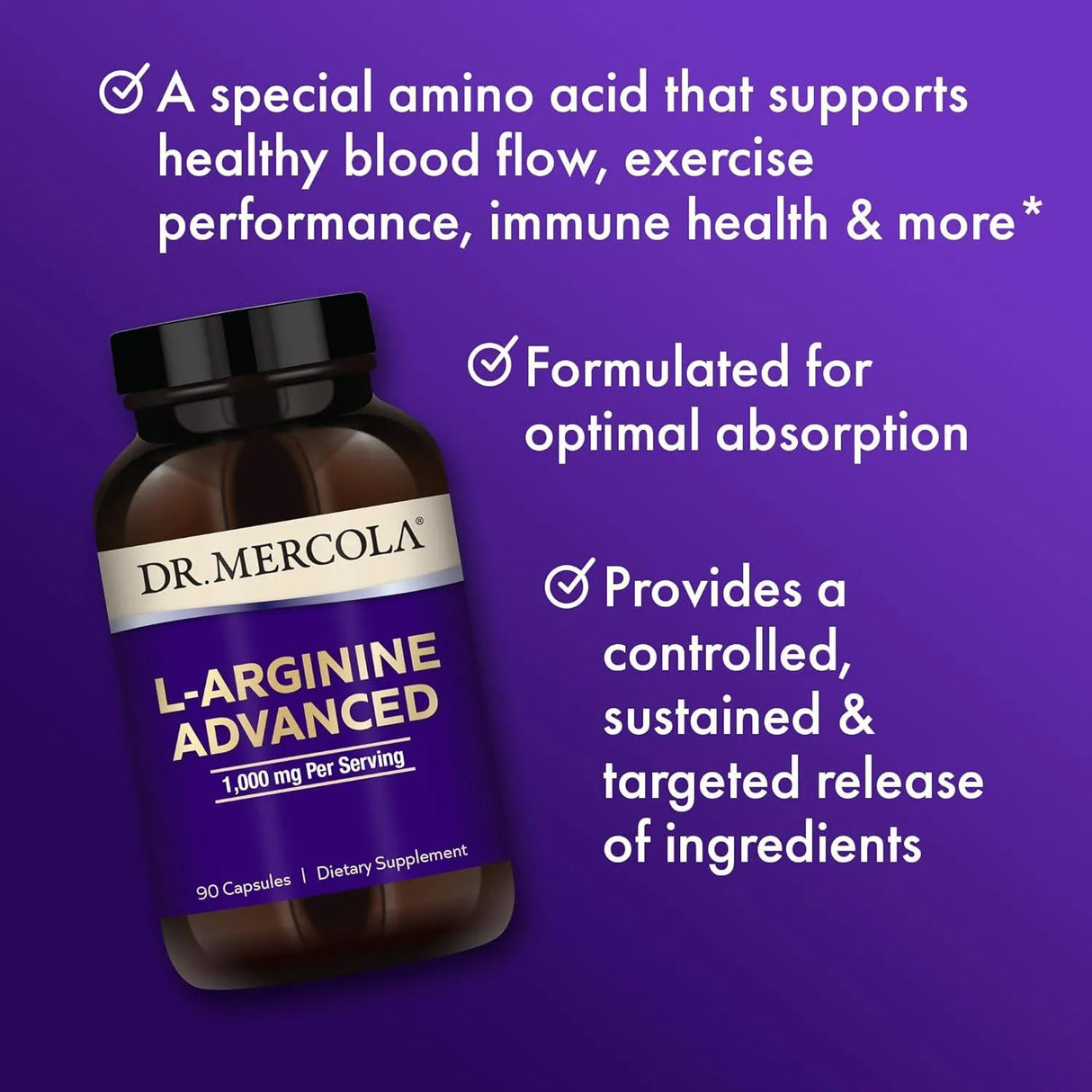 DR MERCOLA - Dr. Mercola L-Arginine Advanced 1000Mg. 90 Capsulas - The Red Vitamin MX - Suplementos Alimenticios - {{ shop.shopifyCountryName }}