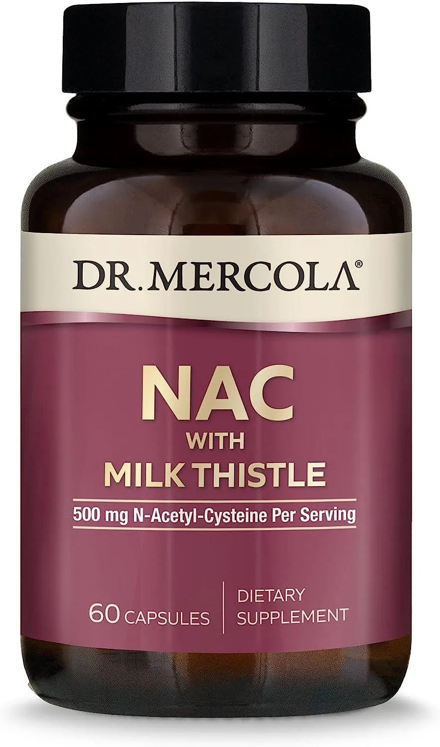 DR MERCOLA - Dr. Mercola NAC with Milk Thistle Dietary Supplement 60 Capsulas - The Red Vitamin MX - Suplementos Alimenticios - {{ shop.shopifyCountryName }}