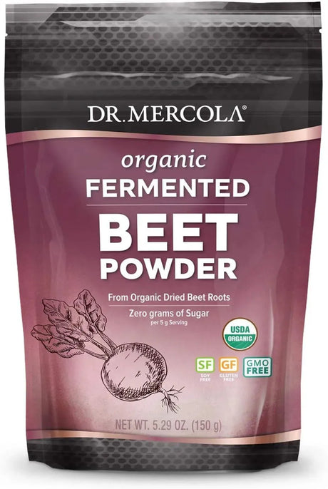 DR MERCOLA - Dr. Mercola Organic Fermented Beet Powder 150Gr. - The Red Vitamin MX - Suplementos Alimenticios - {{ shop.shopifyCountryName }}