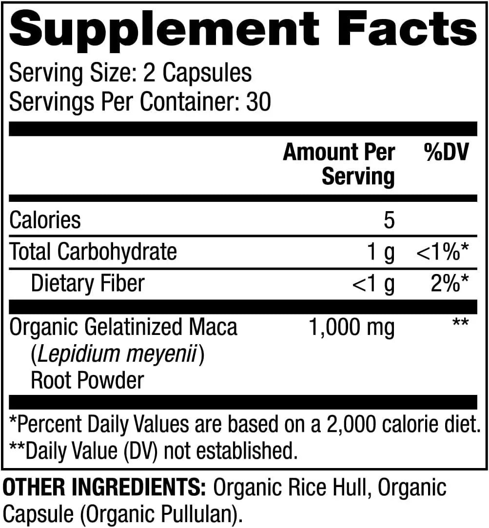 DR MERCOLA - Dr. Mercola Organic Maca Gelatinized Dietary Supplement 60 Capsulas - The Red Vitamin MX - Suplementos Alimenticios - {{ shop.shopifyCountryName }}