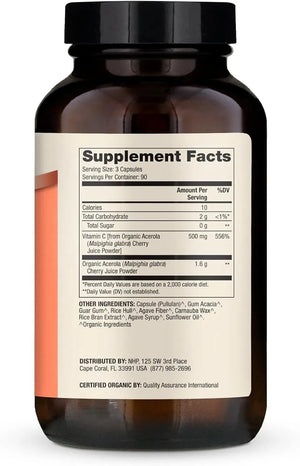 DR MERCOLA - Dr. Mercola Organic Vitamin C Acerola Cherry 270 Capsulas - The Red Vitamin MX - Suplementos Alimenticios - {{ shop.shopifyCountryName }}