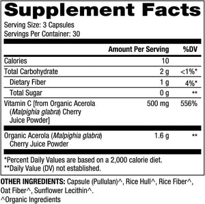 DR MERCOLA - Dr. Mercola Organic Vitamin C Acerola Cherry 90 Capsulas - The Red Vitamin MX - Suplementos Alimenticios - {{ shop.shopifyCountryName }}