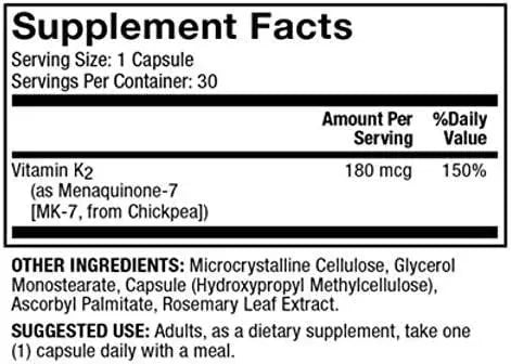 DR MERCOLA - Dr. Mercola Vitamin K-2 180mcg 30 Capsulas - The Red Vitamin MX - Suplementos Alimenticios - {{ shop.shopifyCountryName }}