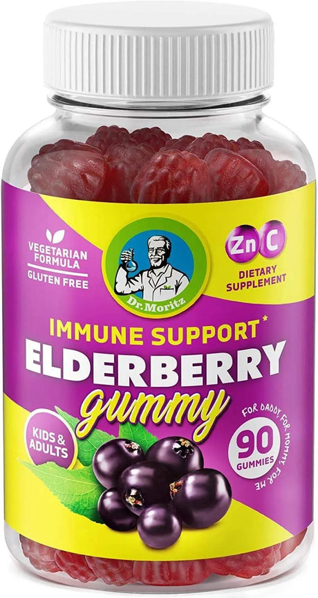 DR. MORITZ - DR. MORITZ Elderberry Gummies for Kids and Adults 90 Gomitas - The Red Vitamin MX - Suplementos Alimenticios - {{ shop.shopifyCountryName }}